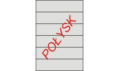 Etykiety samoprzylepne na arkuszach A4 białe błyszczące  210x49,5